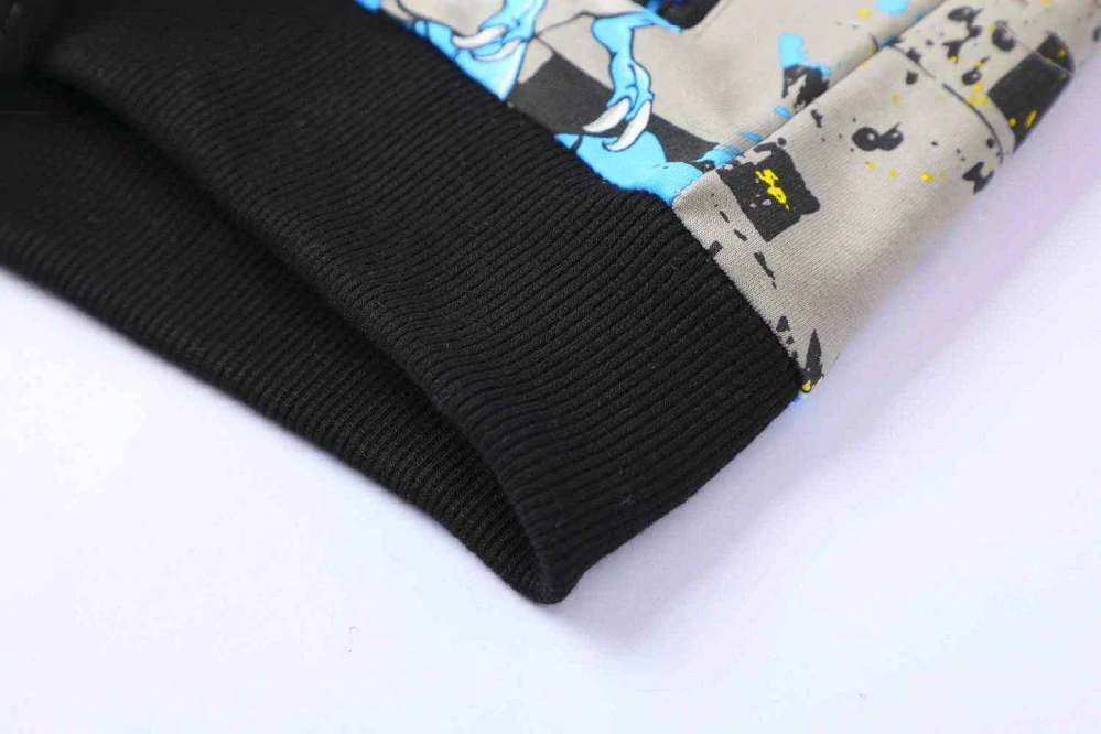 Chlapecká mikina Kugo EM9321 šedá / modrý zip