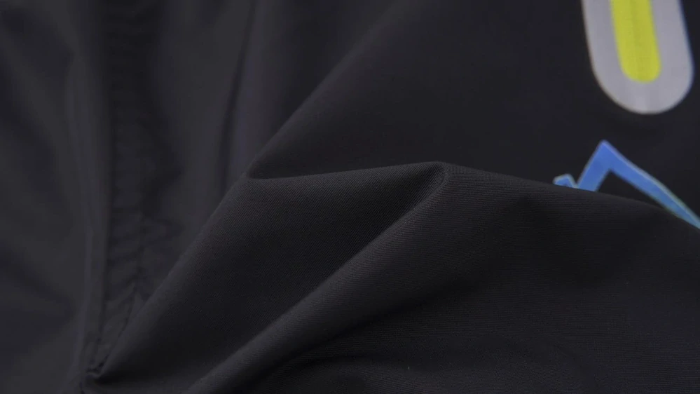 Dětské šusťákové kalhoty zateplené Kugo DK8235 černošedé / modrý zip