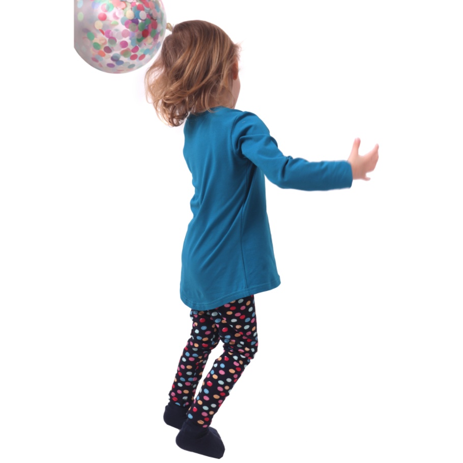 Dětské legíny JOŽÁNEK modré s puntíky