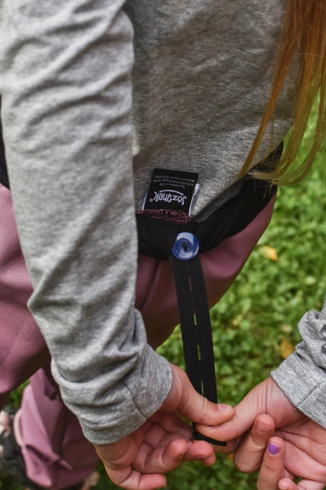 JOŽÁNEK Dětské softshellové kalhoty, černé