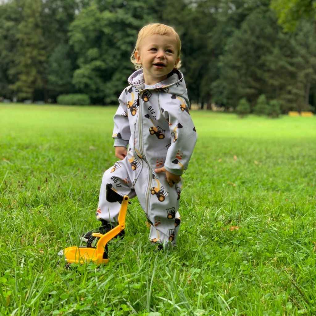 Softshellový kojenecký overal NEW BABY Bagr