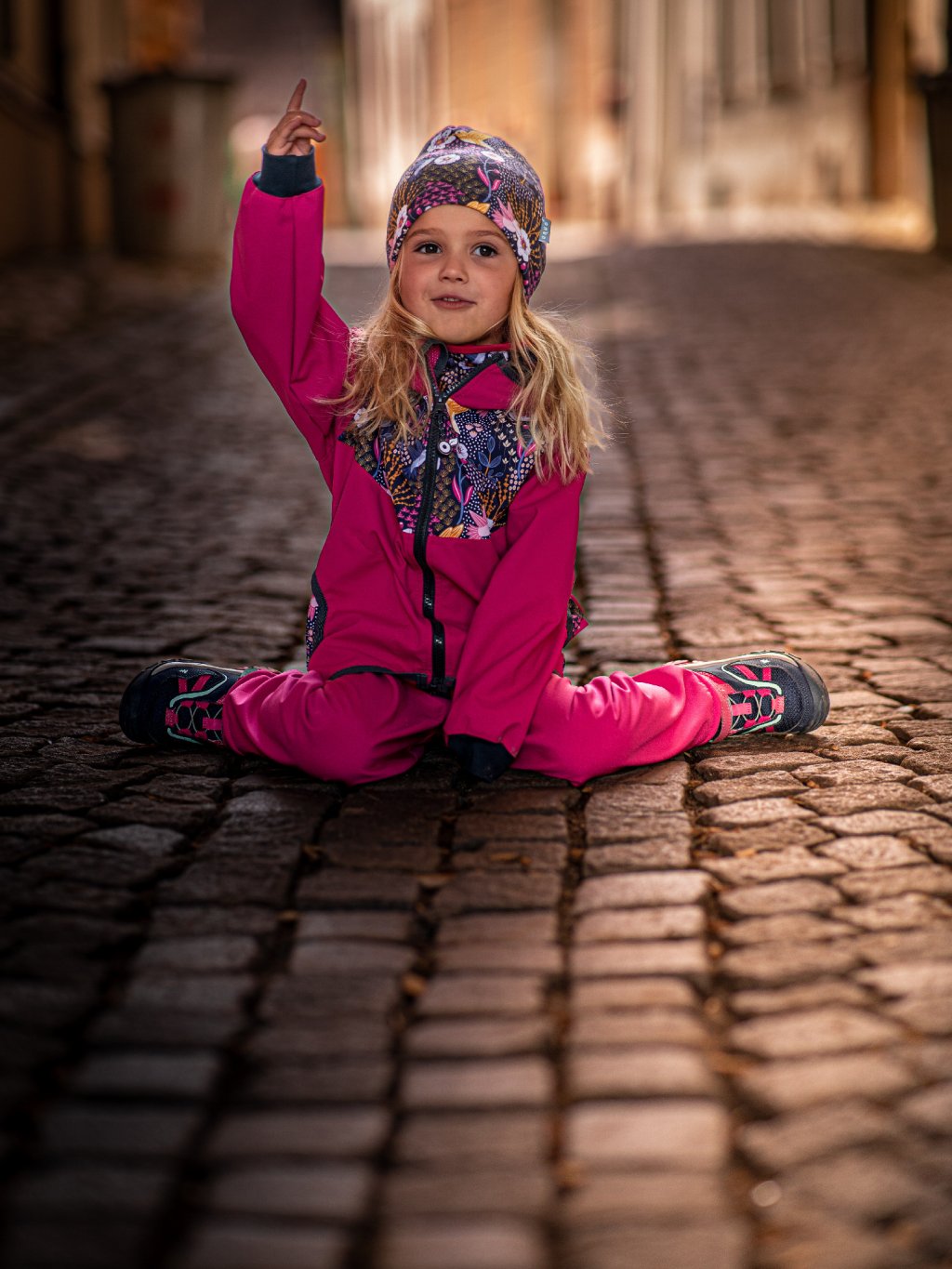 UNUO Batolecí softshellové kalhoty s fleecem Basic, fuchsiová