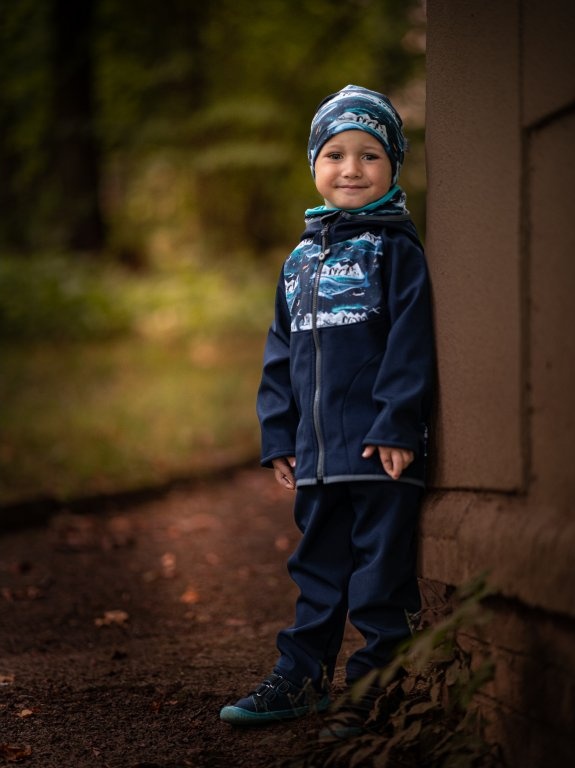 UNUO Dětská fleecová čepice Homeless, tučňáci