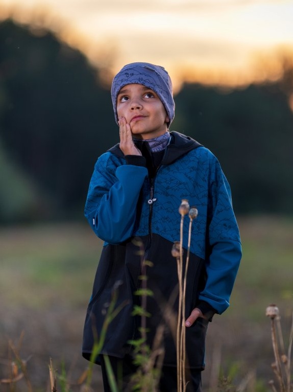 UNUO Dětská fleecová čepice Sport, hory