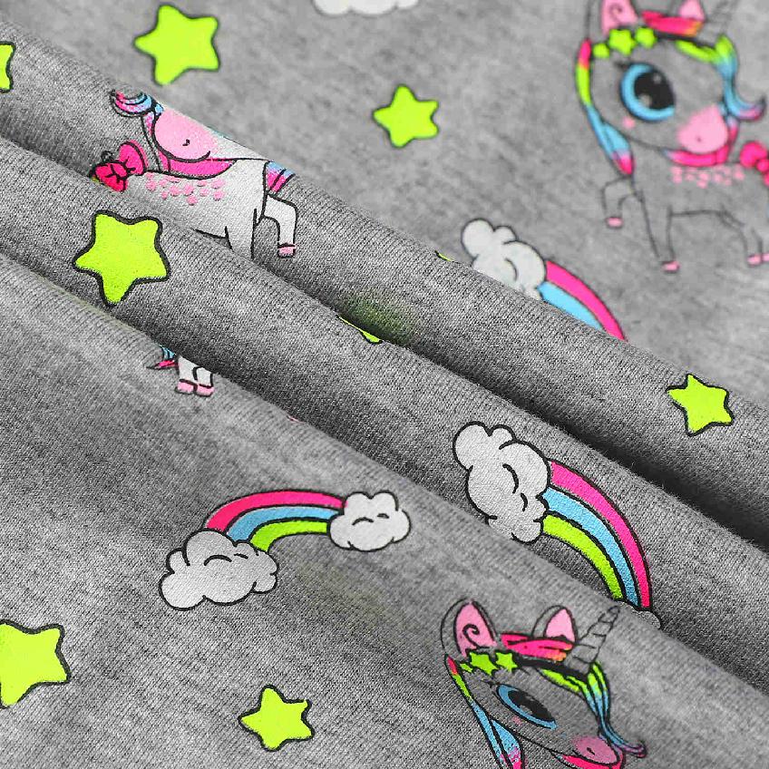 Dívčí pyžamo KUGO MP1759, fialová / šedá