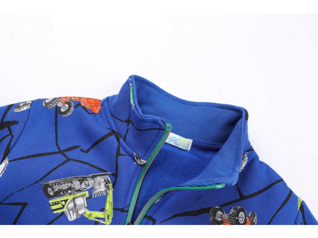 Teplá chlapecká mikina KUGO GM8669, tyrkysová