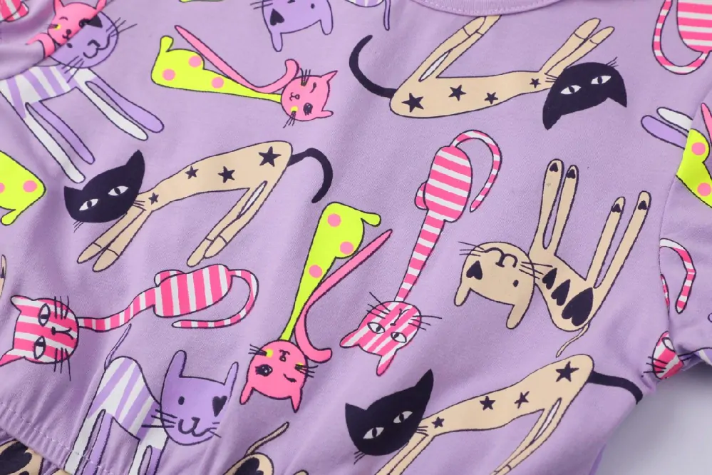 Dívčí šaty Kugo HS9332 fialové