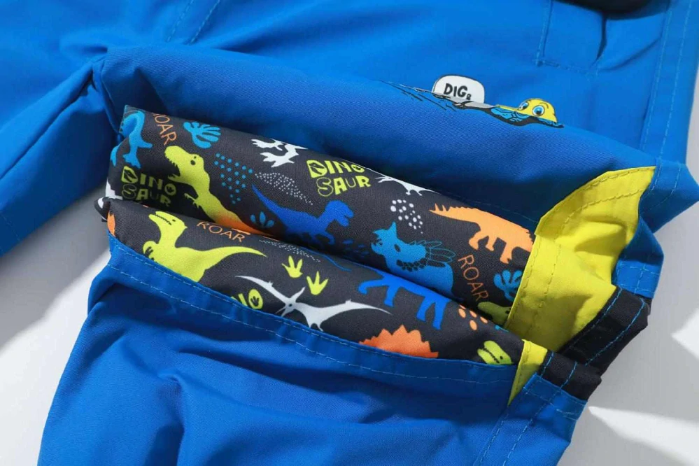 Chlapecké šusťákové kalhoty zateplené Kugo DK8500 modré