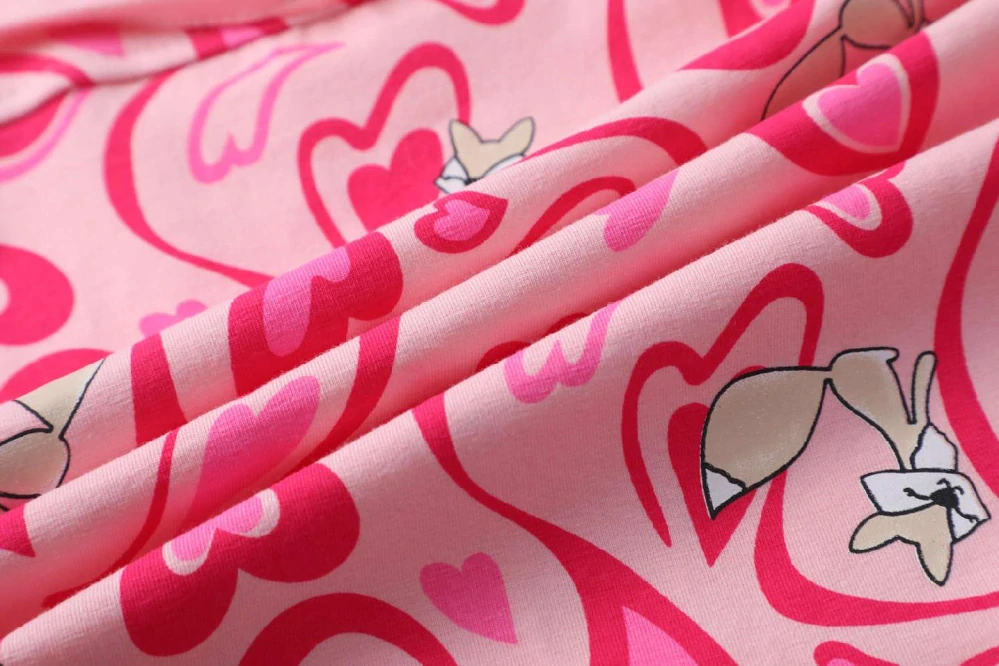 Dívčí šaty krátký rukáv Kugo DS9398 růžové s liškou