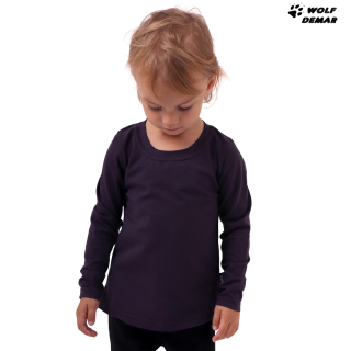 Dívčí tunika JOŽÁNEK dlouhý rukáv švestková