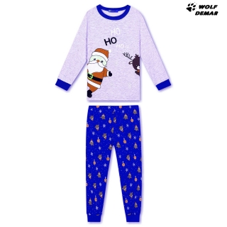 Chlapecké pyžamo KUGO MP1310 VÁNOČNÍ modré