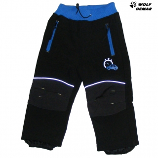 Softshellové kalhoty s fleecem KUGO K1207 černá + modrá