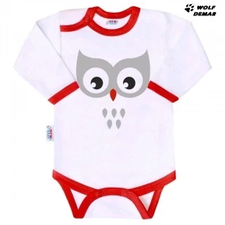 Kojenecké body s potiskem NEW BABY Animals sova