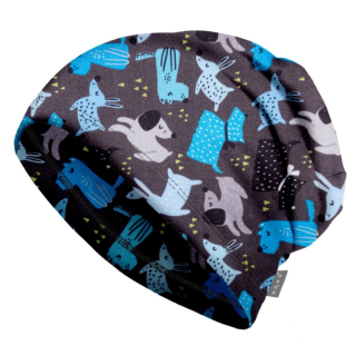 UNUO Dětská fleecová čepice Homeless, pejsci