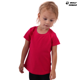 Dívčí tunika JOŽÁNEK krátký rukáv sytě růžová