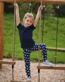 Dětské legíny JOŽÁNEK modré s puntíky