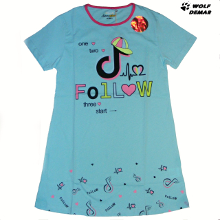 Dívčí noční košile KUGO MP1503 tyrkysová