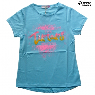 Dívčí tričko kr.r. KUGO HC06278 modré