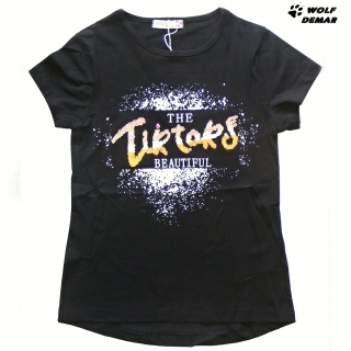 Dívčí tričko kr.r. KUGO HC06278 černé