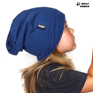 Dětská oboustranná čepice JOŽÁNEK, černá + jeans