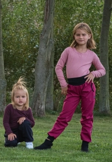 JOŽÁNEK Dětské softshellové kalhoty, fuchsiové