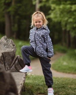 JOŽÁNEK Dětské softshellové kalhoty, antracitové