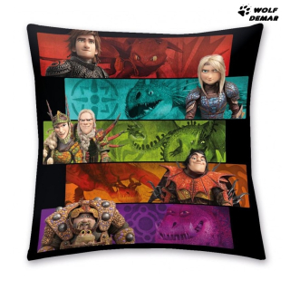 Polštářek Jak vycvičit draka 40x40 cm