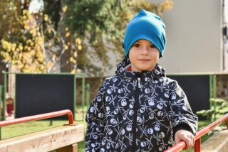 Dětská softshellová bunda s fleecem JOŽÁNEK pirátské lebky