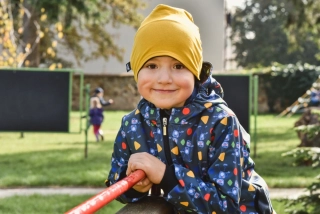 Dětská softshellová bunda s fleecem JOŽÁNEK roboti