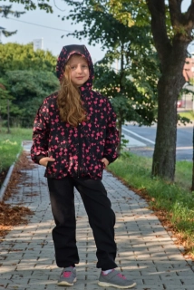 Dětská softshellová bunda s fleecem JOŽÁNEK plameňáci