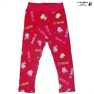 Dívčí teplé legíny KUGO KK9942 růžové