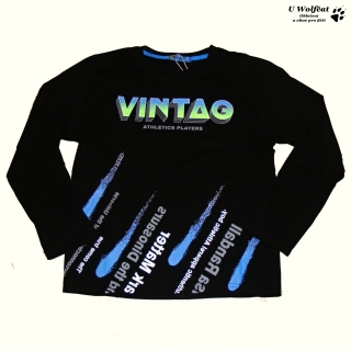 Chlapecké tričko dl.r. KUGO HC0648 černé