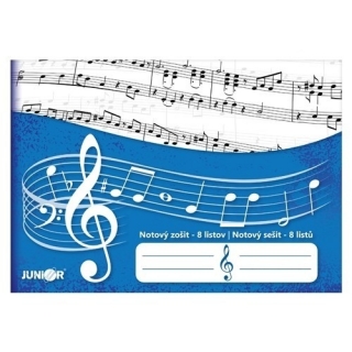 JUNIOR PAPÍR Notový sešit A5 - 8 listů