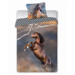 Povlečení Kůň brown 140x200 + 70x90 cm