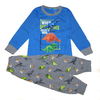 Chlapecké pyžamo KUGO MP3776, modrošedé