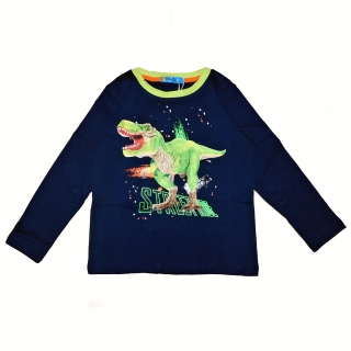 Chlapecké tričko dl.r. KUGO HC0710Q, tmavě modré