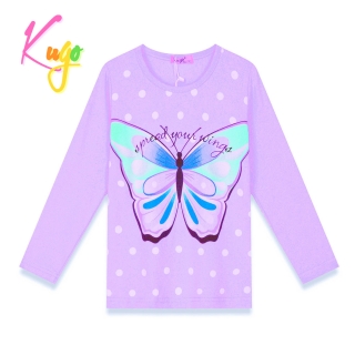 Dívčí tričko dl.r. KUGO DC0001, fialové