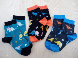 Chlapecké ponožky TREPON Dino, tmavě šedé