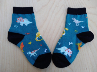 Chlapecké ponožky TREPON Dino, petrolejové