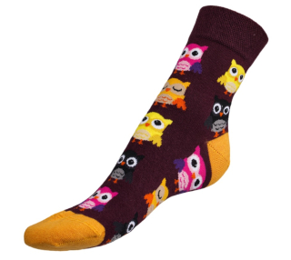 BELLATEX Ponožky Sova vínová