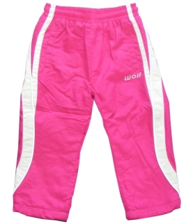 Dětské zateplené šusťákové kalhoty Wolf B2171 růžové, vel. 74