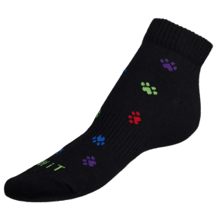 BELLATEX Dámské ponožky nízké Tlapky černobarevné