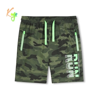 Chlapecké maskáčové kraťasy KUGO TM8252, zelené - zelená aplikace