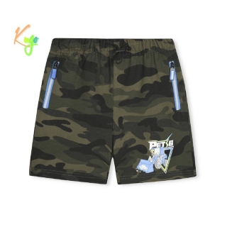 Chlapecké maskáčové kraťasy KUGO TM8249, zelená s modrou