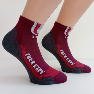 TREPON Sportovní kotníkové ponožky Karel, bordó