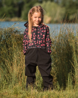 JOŽÁNEK Dětská softshellová kombinéza, plameňáci