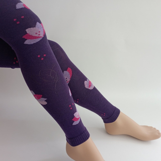 Dívčí punčochové legíny TREPON Leknín, fialové