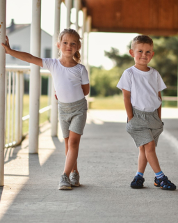 Dětské krátké legíny Jožánek, šedý melír