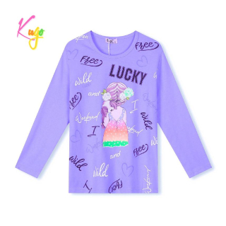 Dívčí tričko dl.r. KUGO KC9995, fialové