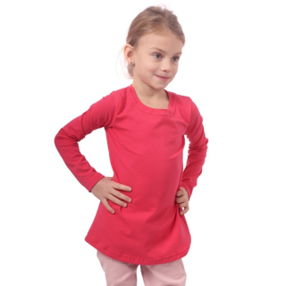 Dívčí tričko dlouhý rukáv Jožánek, lososově růžové